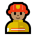 👨🏽‍🚒 man firefighter: medium skin tone display on Windows